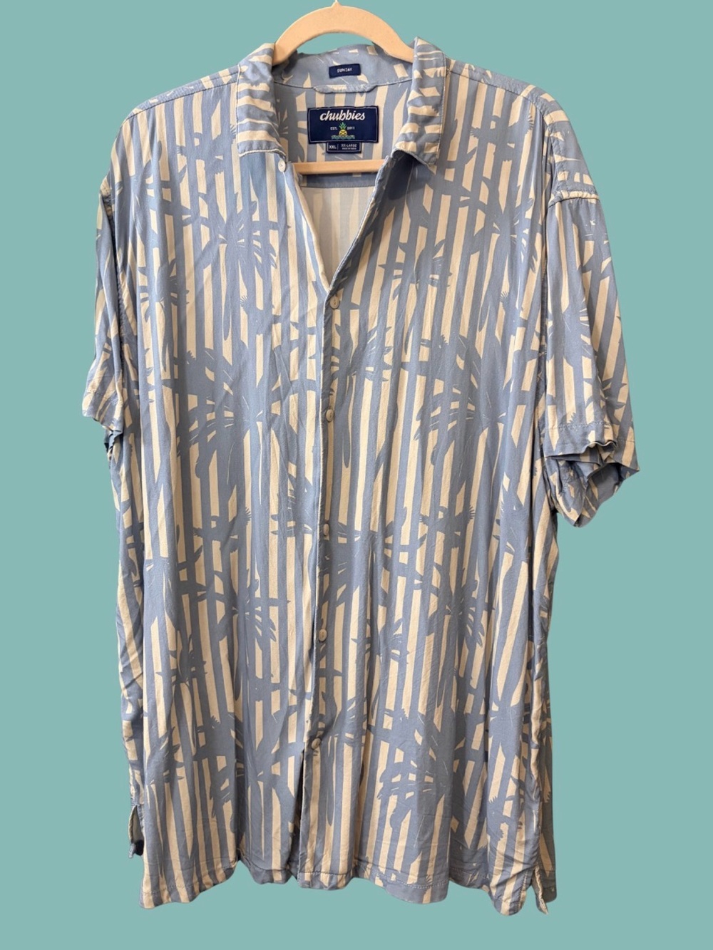 Chubbie's Men's "The Cool Cabana" Button-Up Rayon Sunday Shirt